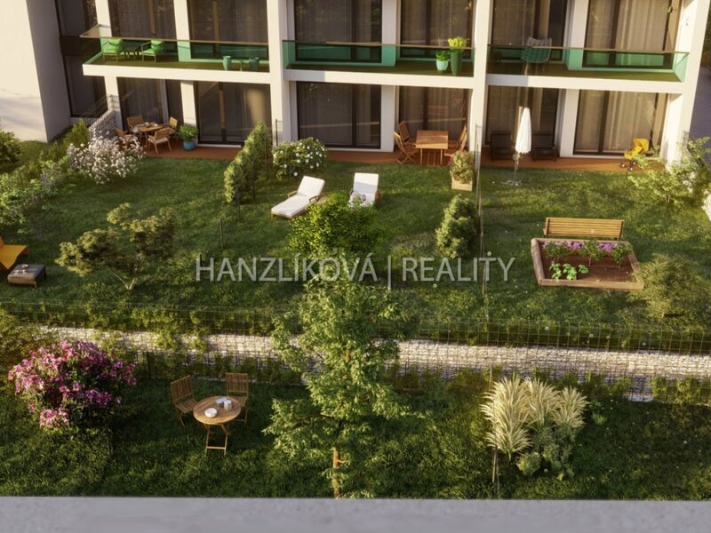 prodej bytu 3+kk s terasou a zahradou - 170 m2, byt A.1.1, terasy Branišovská, České Budějovice